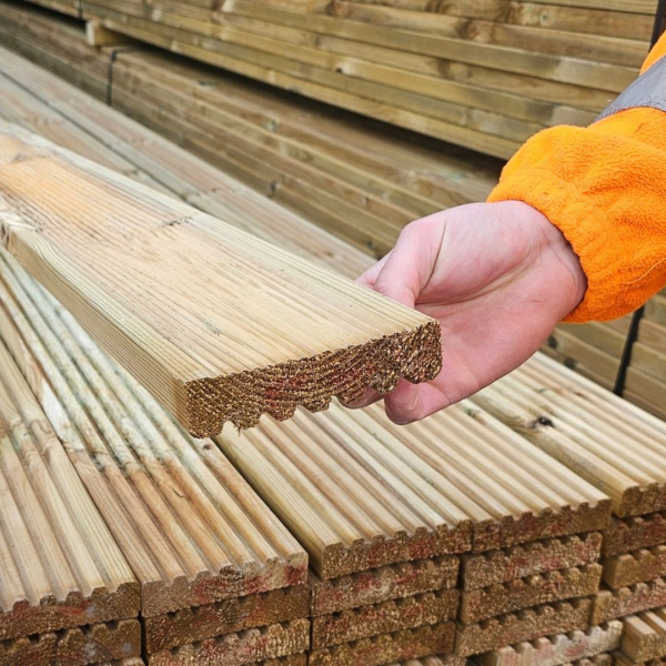 Reeded Profile Softwood Decking